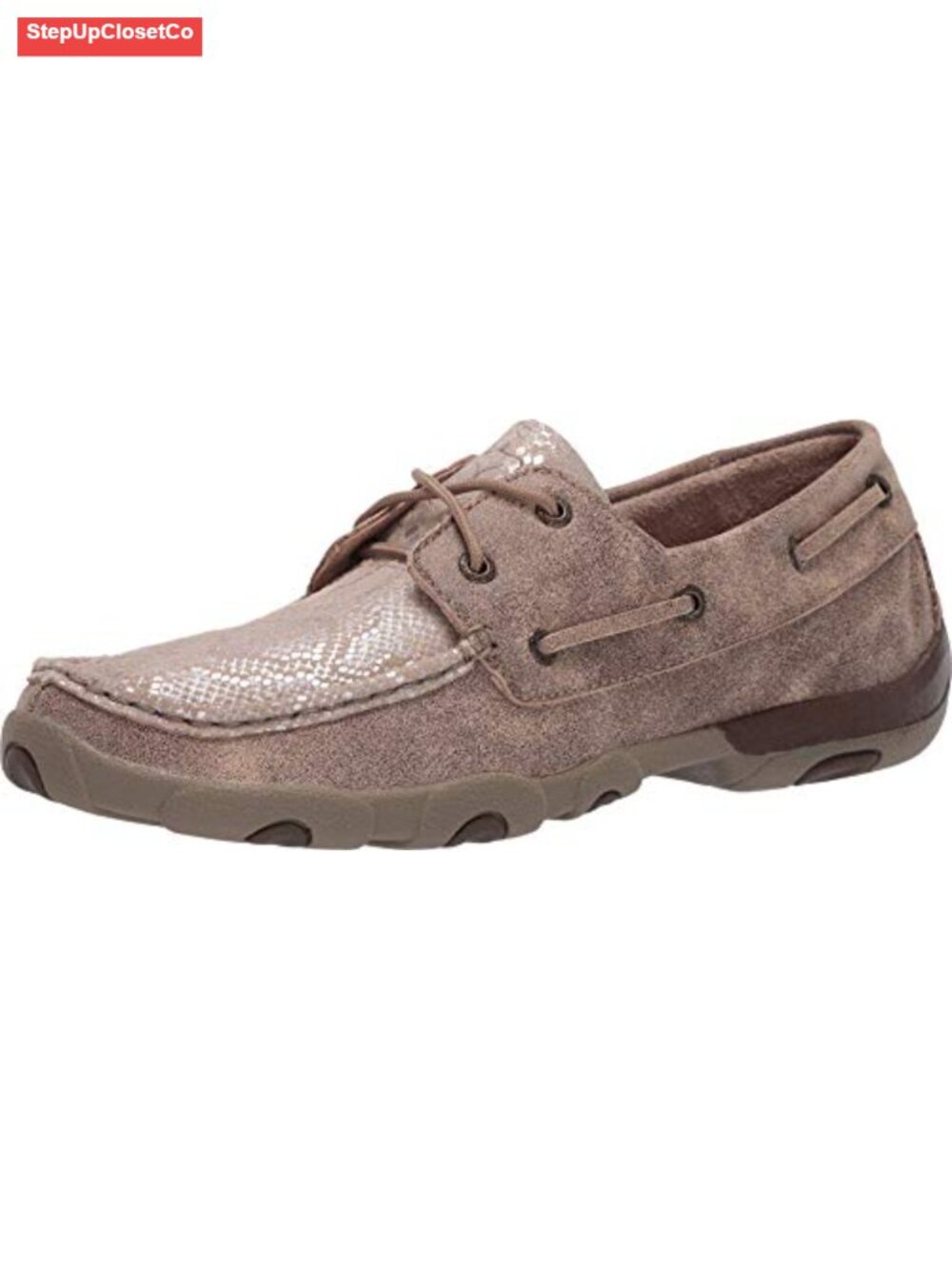 Women's Boat Shoe Driving Moc - Leather, Moc Toe, Lace-Up